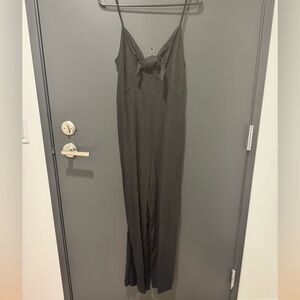 Front Bow Black Jumpsuit